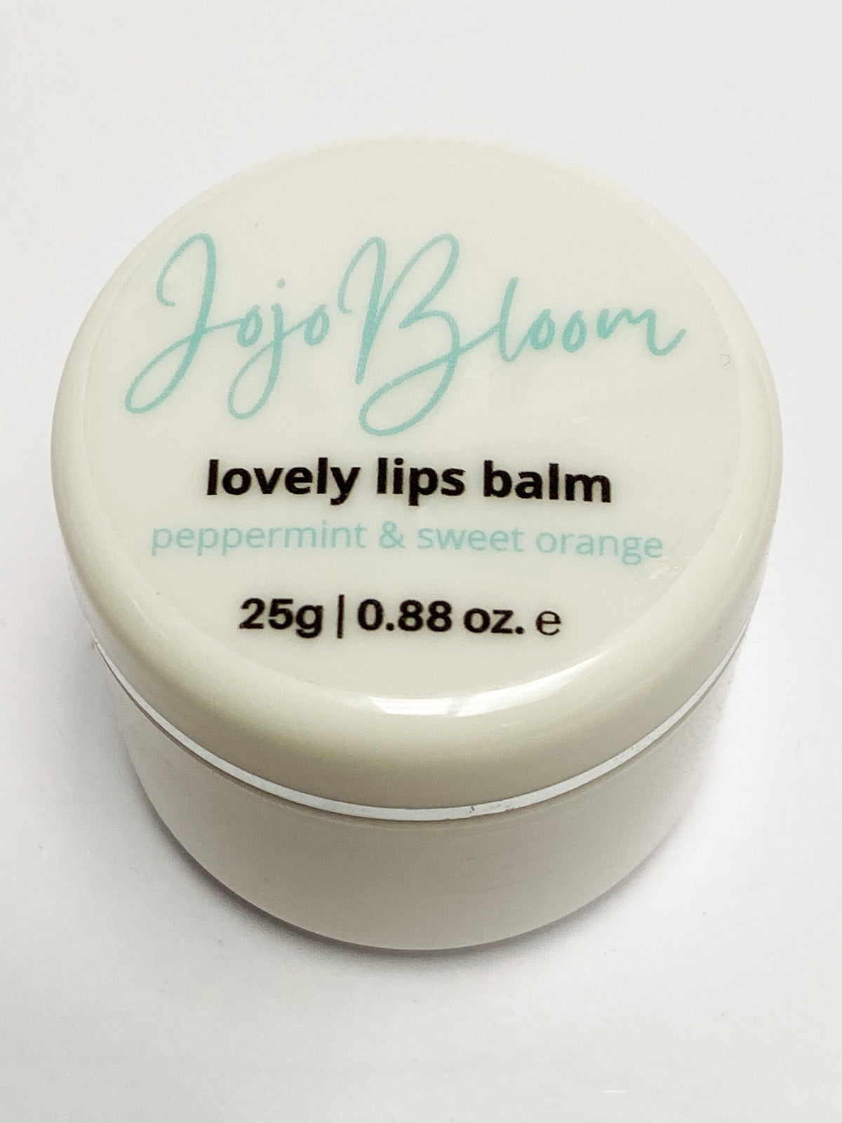 Jojo Bloom whipped body butter 100% organic shea butter, jojoba oil, with pure peppermint and sweet orange essential oils. 25g