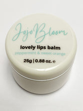 Load image into Gallery viewer, Jojo Bloom whipped body butter 100% organic Shea butter, Jojoba oil, with pure Peppermint and Sweet Orange essential oils. 25g
